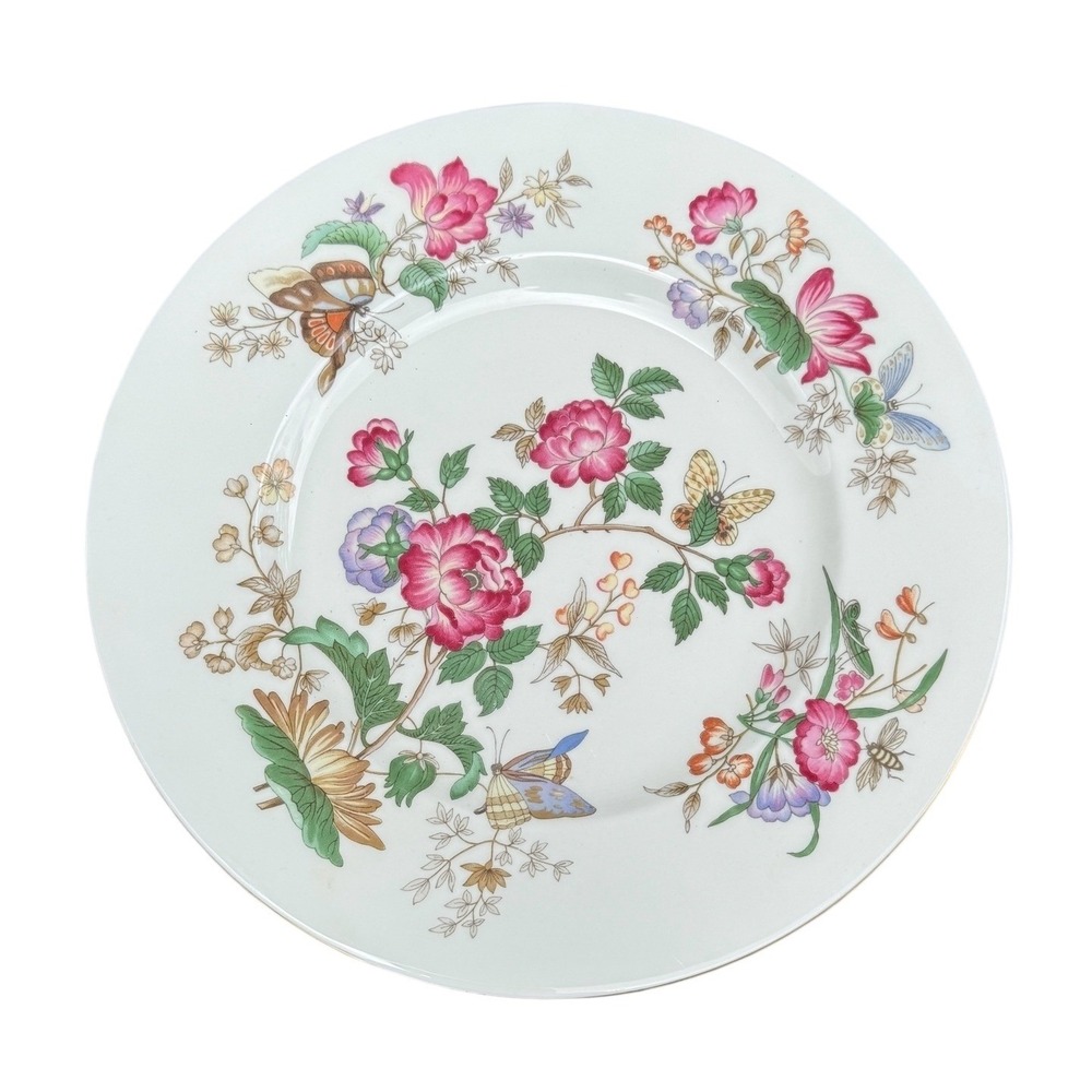 Wedgwood Charnwood Bone China Dinner Plate Floral Butterfly Made in England